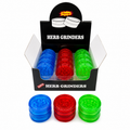 PLASTIC 40MM GRINDER (GT-133BC) MULTI COLOR - DISPLAY OF 24