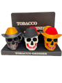 SKULL WITH A HAT 4-PARTS 63MM GRINDER MULTI COLOR - DISPLAY OF 6