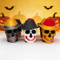 SKULL WITH A HAT 4-PARTS 63MM GRINDER MULTI COLOR - DISPLAY OF 6