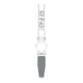 WHITE RHINO QUARTZ V3 GLASS STRAW WITH SILICONE CAP - DISPLAY OF 25