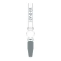 WHITE RHINO QUARTZ V3 GLASS STRAW WITH SILICONE CAP - DISPLAY OF 25