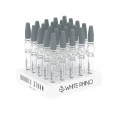 WHITE RHINO QUARTZ V3 GLASS STRAW WITH SILICONE CAP - DISPLAY OF 25