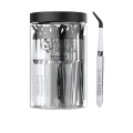 WHITE RHINO REVERSE TWEEZER WITH SILICONE TIP - JAR OF 30