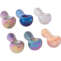 KUSHRX 4.1" ELECTRO PLATING GLASS HAND PIPES - DISPLAY OF 12