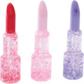 KUSHRX GLYCERIN 4" LIPSTICK GLASS HAND PIPES - DISPLAY OF 6