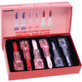 KUSHRX GLYCERIN 4" LIPSTICK GLASS HAND PIPES - DISPLAY OF 6