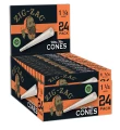 ZIG ZAG ULTRA THIN 1 1/4 SIZE CONES 24-PACK - DISPLAY OF 12