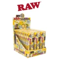 RAW GARDEN CLASSIC KING SIZE 3-PACK CONES WITH TIPS - DISPLAY OF 30