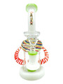  METRIX SWIRL DESIGN WITH HORNS DISC PERC WATERPIPE 8" 