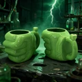 CERAMIC FRANKENSTEIN FIST MUG WATERPIPE 4" (WP1658)
