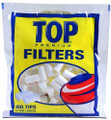  TOP PREMIUM REGULAR SIZE FILTER TIPS 100CT BAG DISPLAY - 30CT 