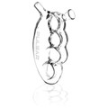  PULSAR KNUCKLE SHAPED BUBBLER + TIE DYE SILICONE STAND 5.5" -1CT 