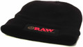 RAW BEANIE BLACK HAT - 1CT