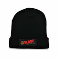 RAW BEANIE BLACK HAT - 1CT