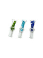 MEDIUM GLASS CHILLUM DISPLAY WITH COLORFUL DIAMONDS - 24CT