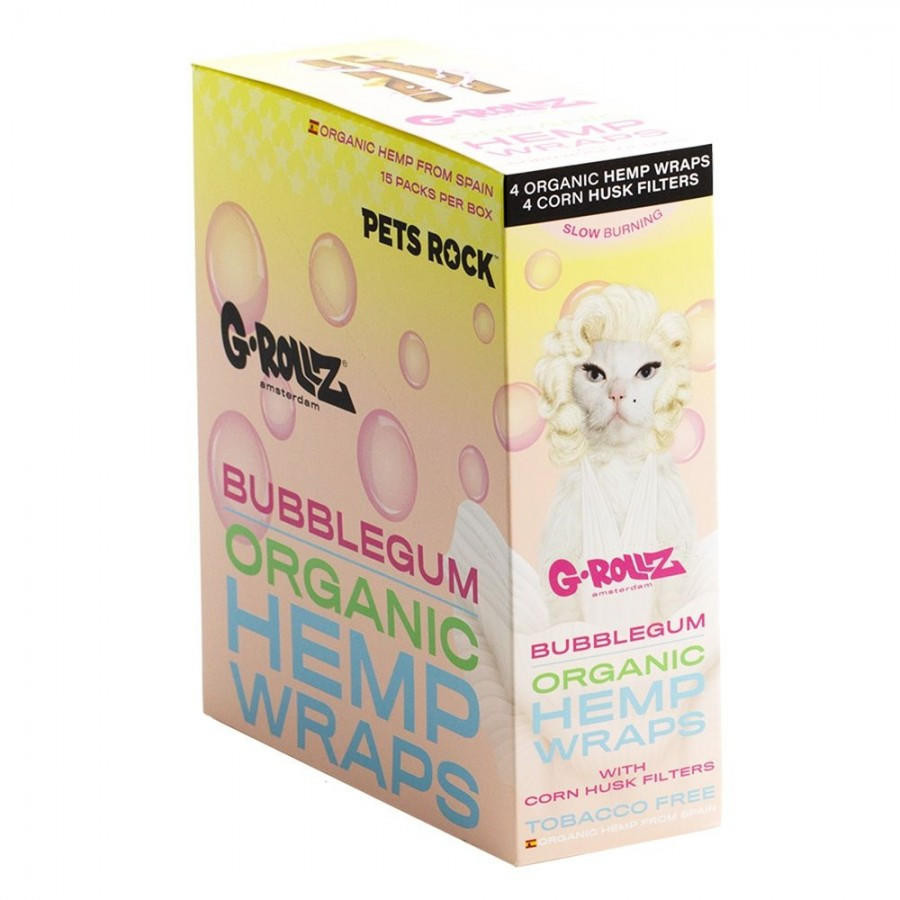 G-ROLLZ - FLAVORED HEMP WRAPS + CORN HUSK TIPS 4/PK - 15CT DISPLAY