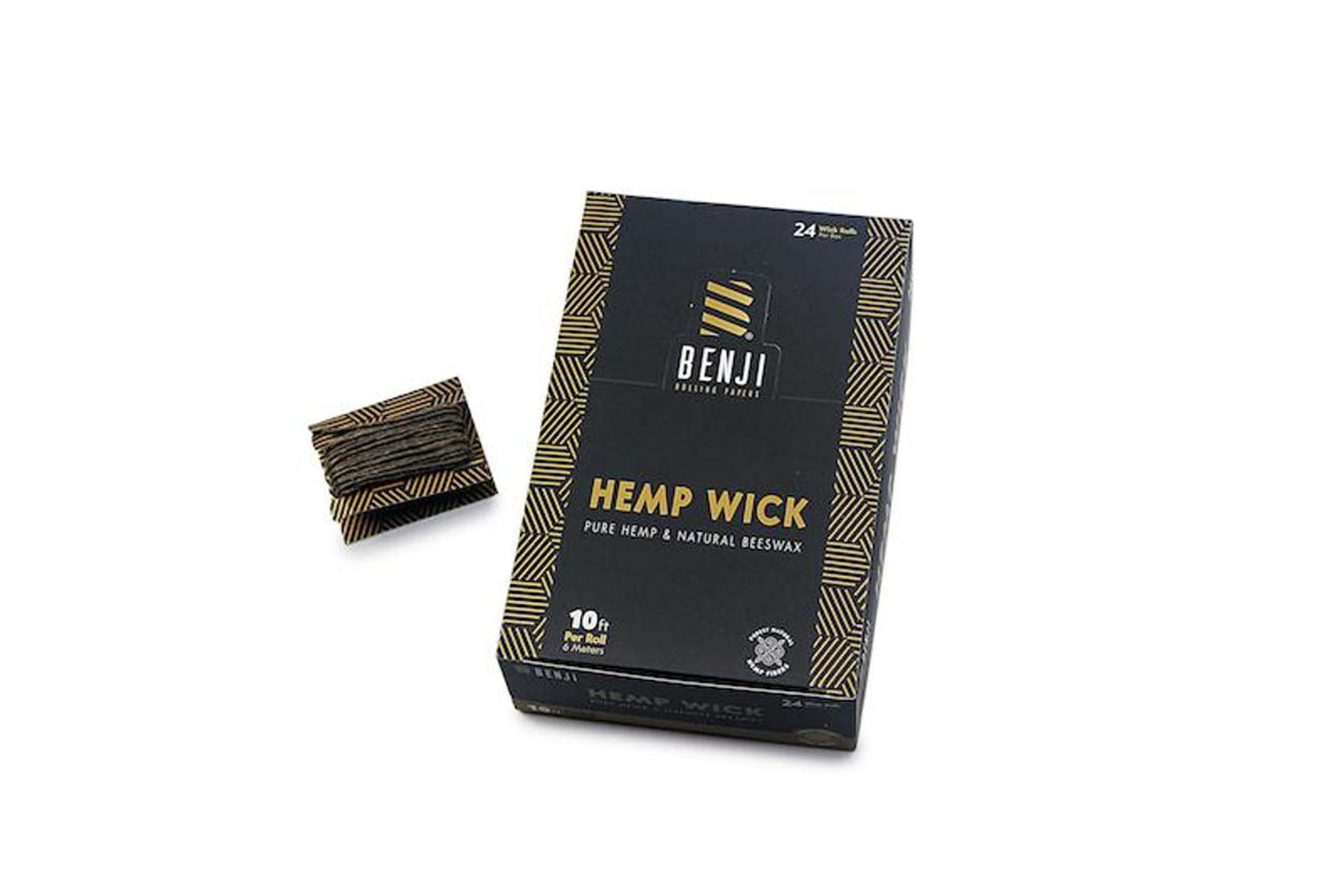 BENJI - HEMP WICK ROLL 10FT -24CT DISPLAY