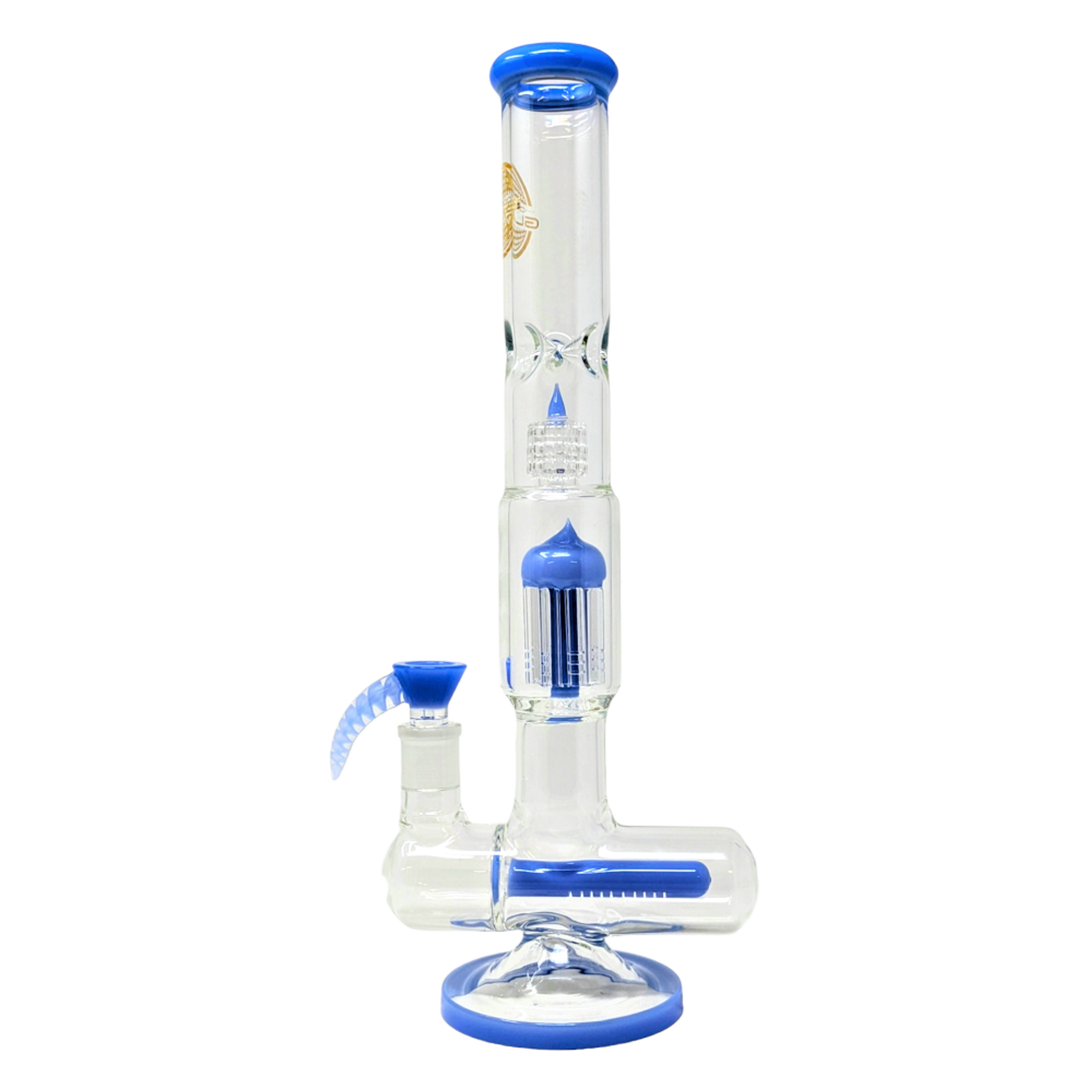 16.5 Glass Bong Hookahs Honeycomb Percolator Water Pipe Bowl for Smoking