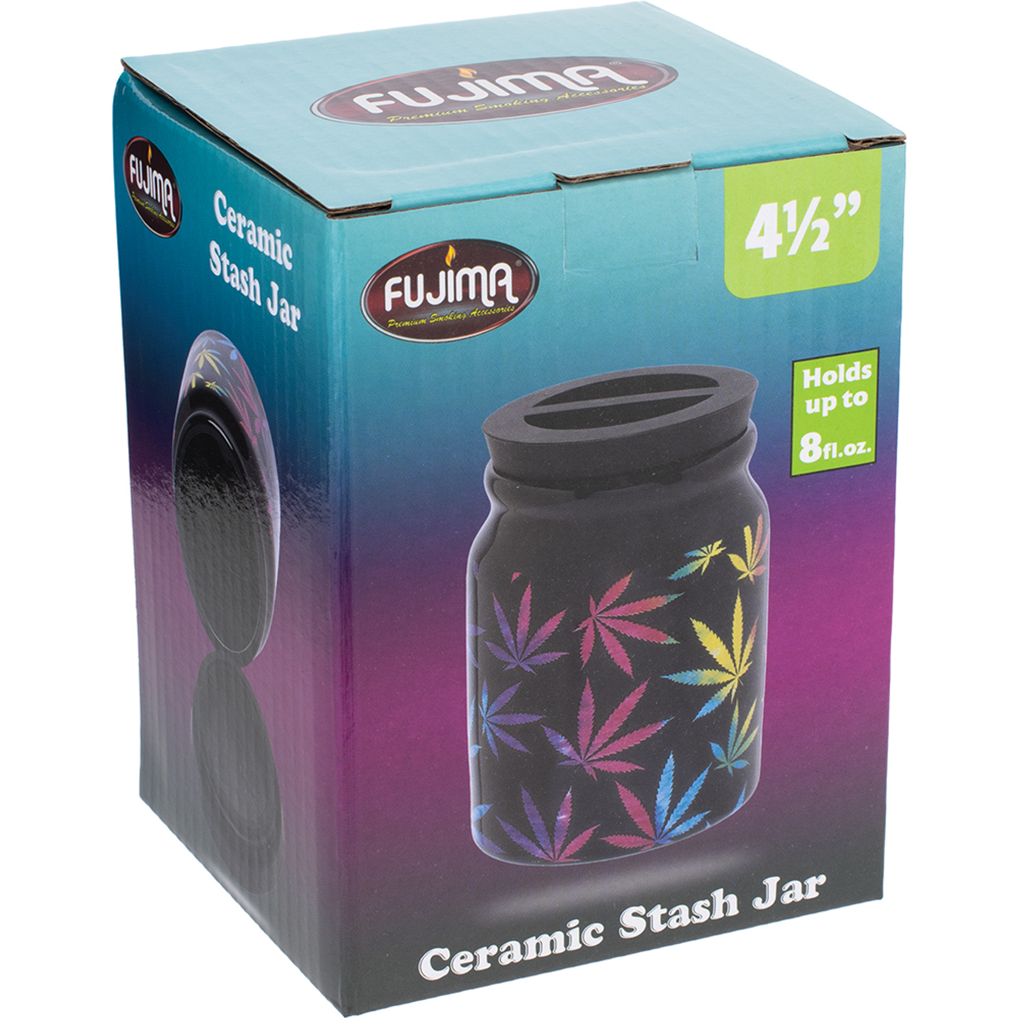 Green Smiling Mushroom Stash Jar - 3 oz.