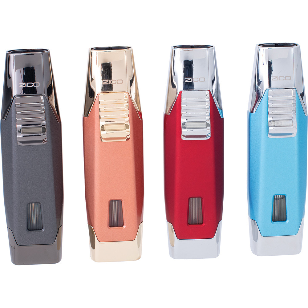 ZICO DOUBLE TORCH FLAME LIGHTER - 9CT