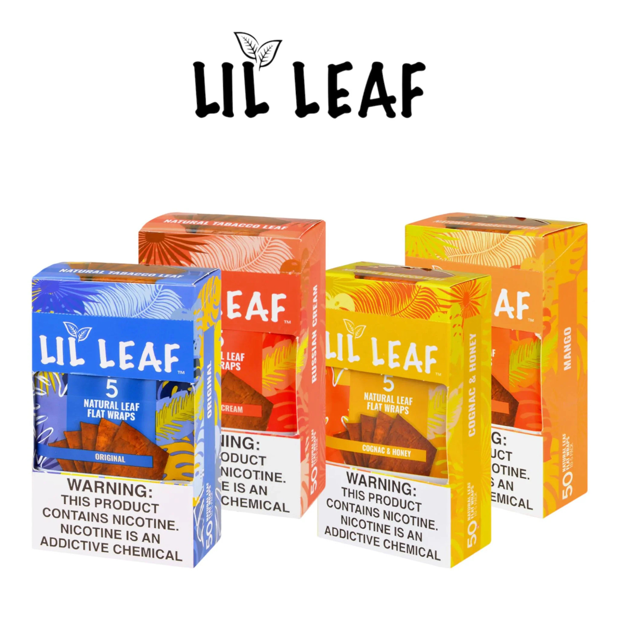 LIL LEAF - NATURAL LEAF 5-PACK FLAT WRAPS - 10CT DISPLAY