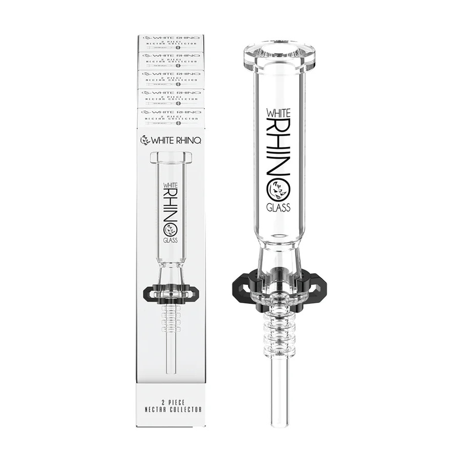 White Rhino 2-Piece V2 Nectar Collector - Display of 5 - Wholesale Dab ...