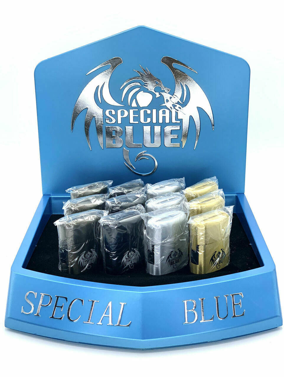 CLASSIC DELUXE - SPECIAL BLUE MINI BUTANE TORCH DISPLAY - 12CT - World ...