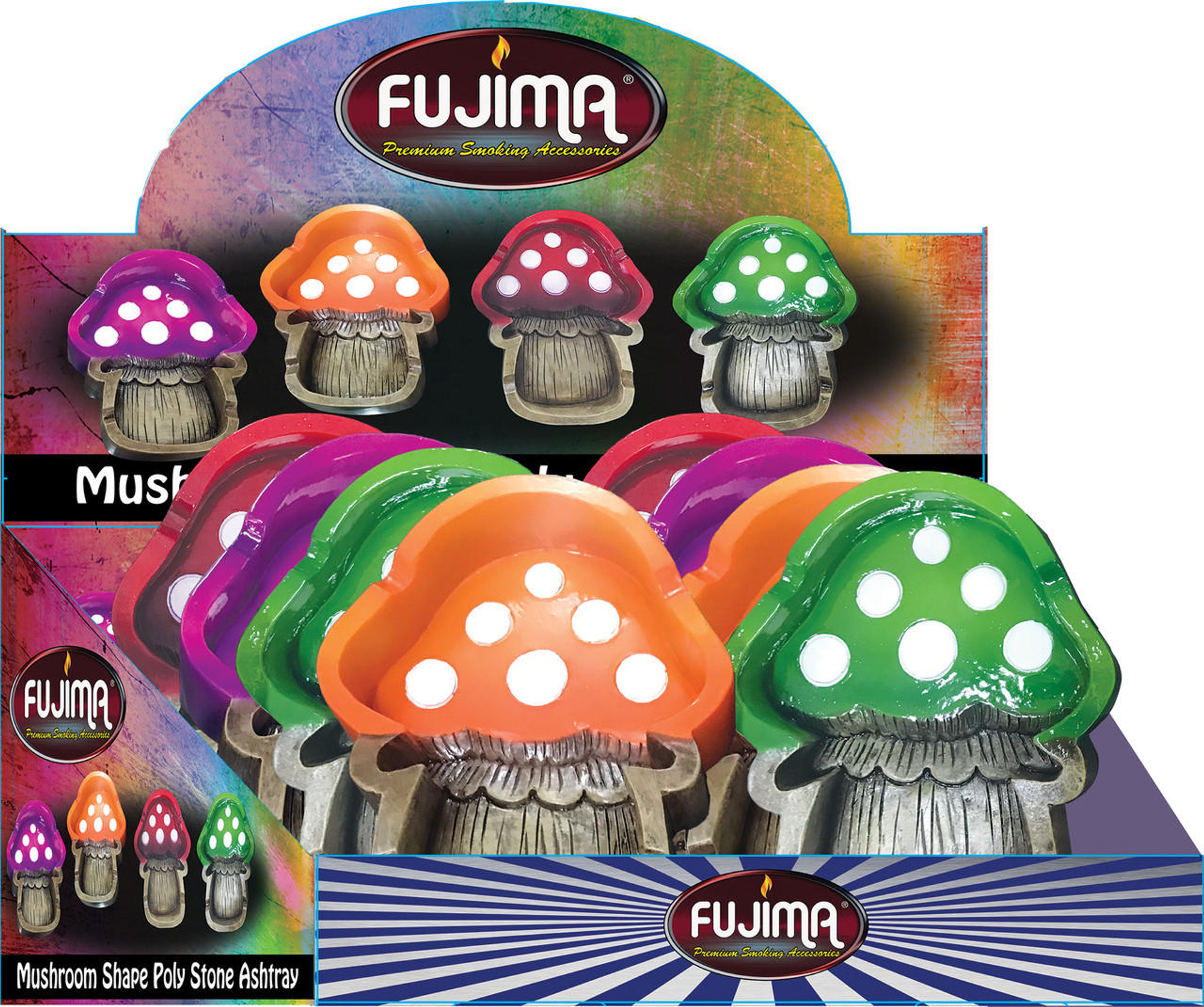 Fujima 6” Original Magical Mushroom Ashtray - Smoking Ash Tray Tabletop,  Desktop for Indoor or Outdoor Use, Great Gift