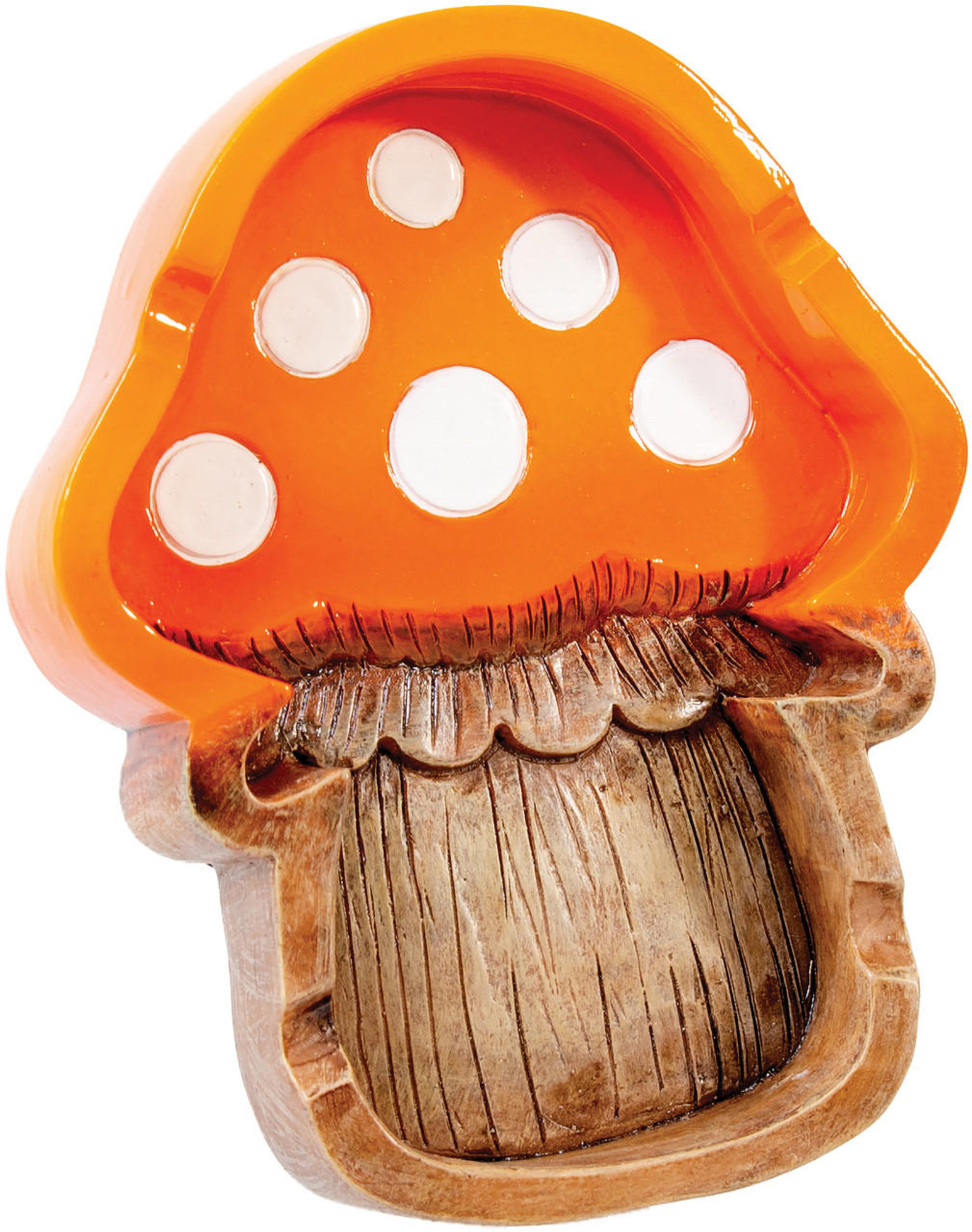 Big Mushroom Tree Polystone Cigarette Ashtray with Storage