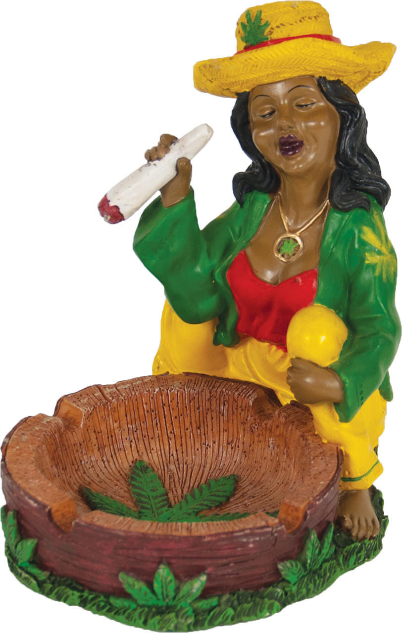 JAMAICAN POLY RESIN ASHTRAY (LT129)