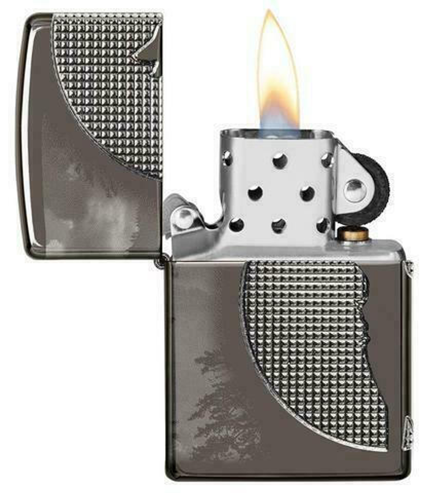 ZIPPO - BLACK ICE WOLF ARMOR WINDPROOF LIGHTER - 1CT