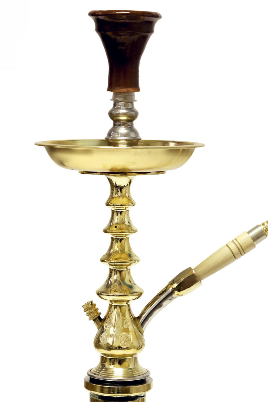 ADAM GROUP SAFARI VIOLIN SINGLE HOSE HOOKAH - 1CT - DARK BLACK