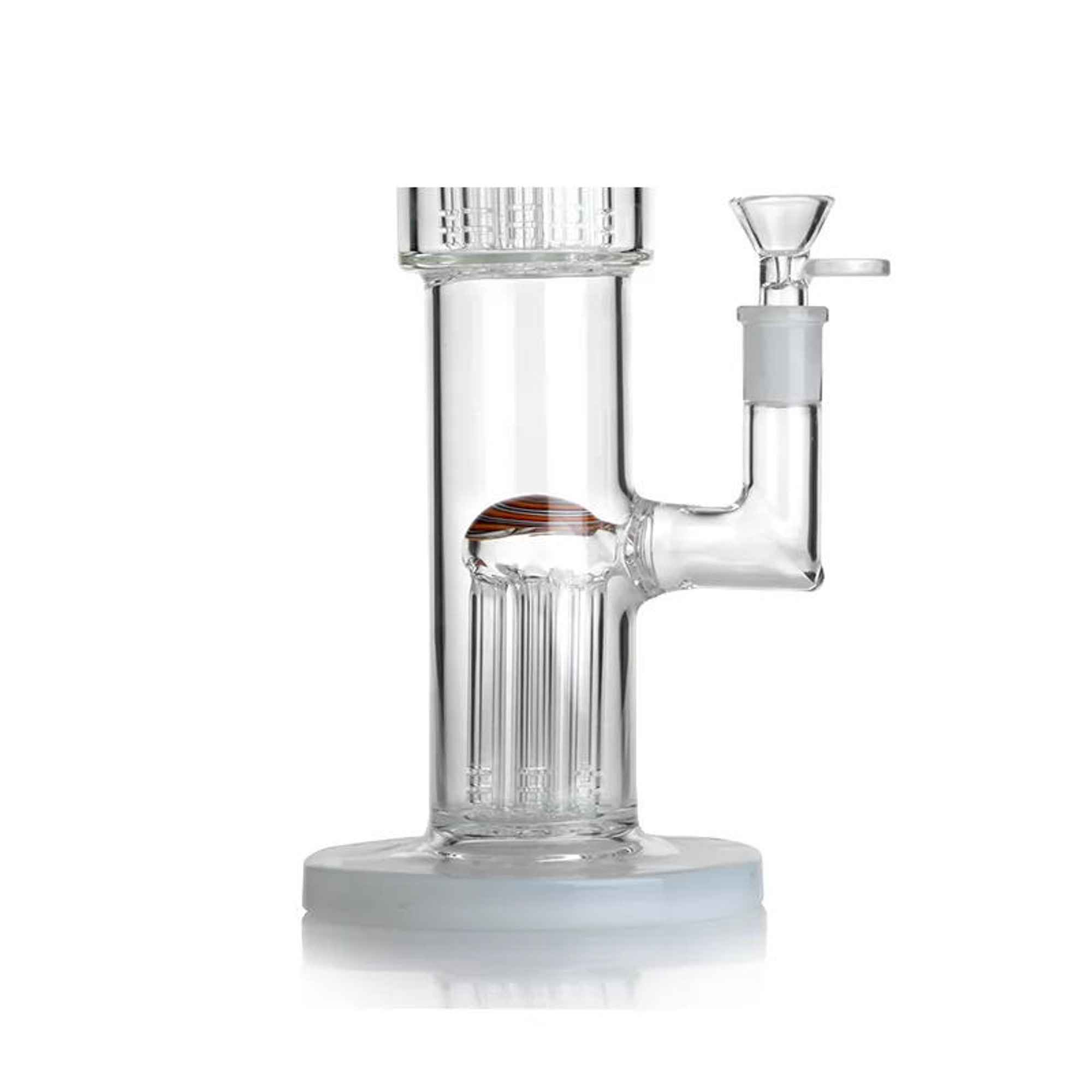 Straight Glass Water Pipe with Tree Percolator