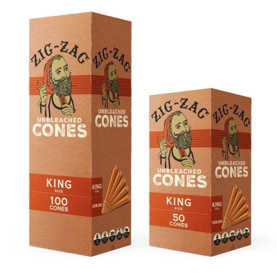 ZIG-ZAG UNBLEACHED CONES KING SIZE