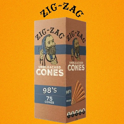 ZIG-ZAG UNBLEACHED CONES 98S SIZE