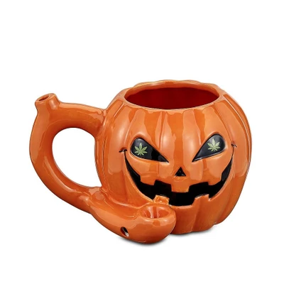 PUMPKIN CERAMIC PIPE MUG - 1CT