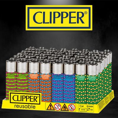 TRIANGLES CLIPPER LIGHTERS - 48CT DISPLAY