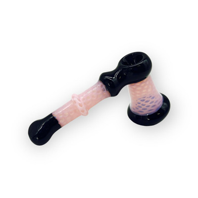 PINK AND BLACK FUMED SHERLOCK HANDPIPE 4 HP100451