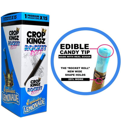 CROP KINGZ ROCKET ROLL WITH CANDY EDIBLE TIP - 15CT DISPLAY