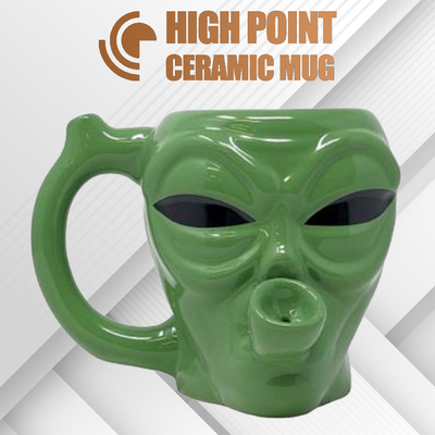 HPG CERAMIC WATER PIPE MUG - ALIEN GREEN