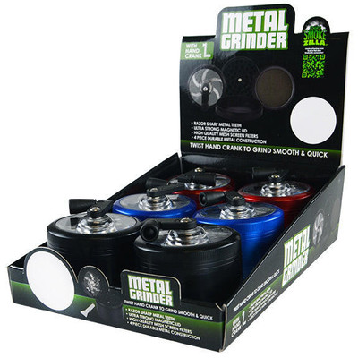  SMOKEZILLA - 63MM CRANK GRINDER - 6CT DISPLAY 