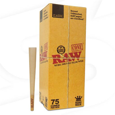  RAW CLASSIC KING SIZE CONES - 75CT 