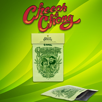 G-ROLLZ | CHEECH & CHONG 100X125MM 8-PACK SMELL PROOF BAGS - 25CT DISPLAY