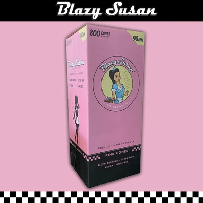 BLAZY SUSAN PINK 98MM CONE - 800CT DISPLAY
