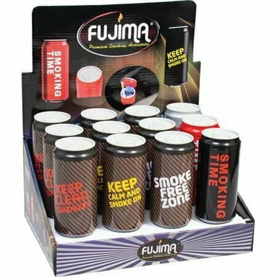  FUJIMA CAN SHAPE ASHTRAY WITH LED LIGHT - 12CT 