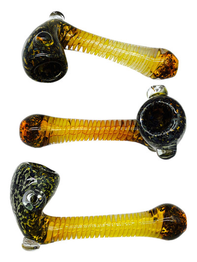 GLODEN FUMING SHERLOCK HANDPIPE 4.5" - BAG OF 5CT 