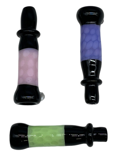  SLIME COLOR BODY FLAT MOUTH CHILLUM 3" - BAG OF 10CT 