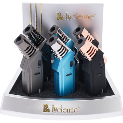 LUCIENNE SINGLE FLAME FLAME LIGHTER - DISPLAY OF 6