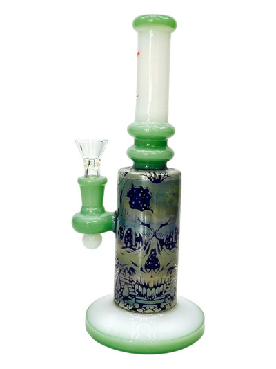  METRIX PRINTED ART STRAIGHT MOUTHPIECE WATERPIPE 9" 