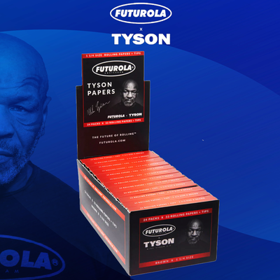 FUTUROLA TYSON RANCH PAPERS + TIPS 1 1/4 SIZE - 24CT DISPLAY
